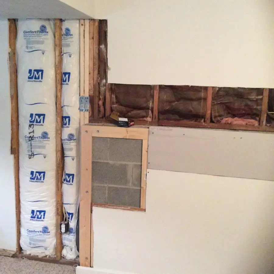 Wall insulation replacement during Contents Cleaning & Restoration in Middleton